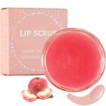 Lip Scrub, (Peach) Lip Scrubs Exfoliator & Moisturizer, Vegan Cruelty-Free Lip Sugar Scrub, Natural Gentle Lip Treatment, Dry Lip Treatment Polish & Lip Exfoliator by Samnyte